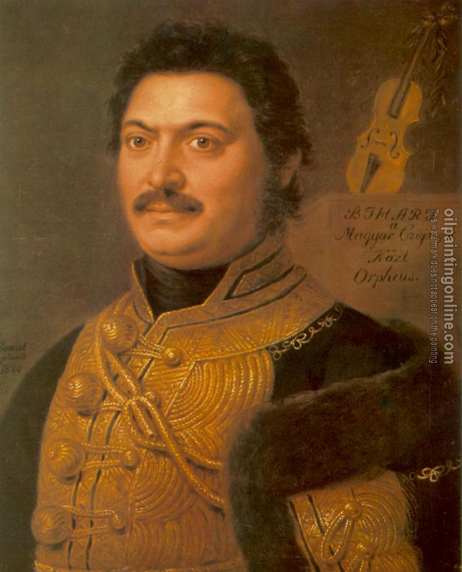 Janos Donat - Portrait of Janos Bihari Composer and Gipsy Virtuoso